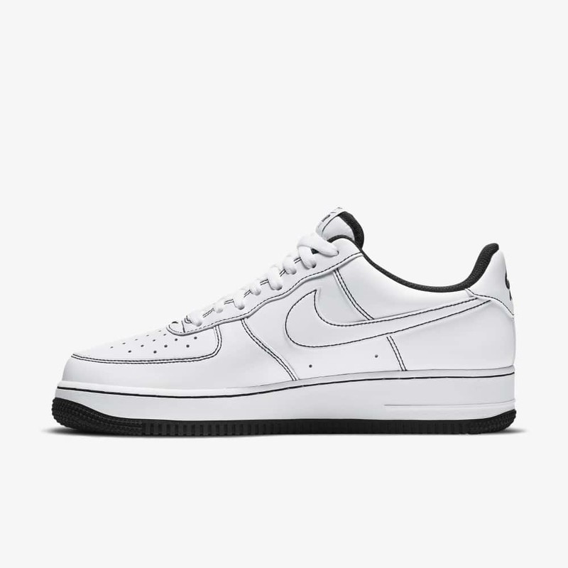 Black air force top ones with white trim